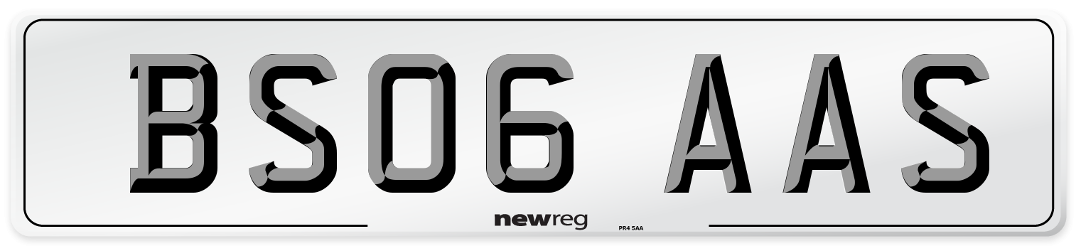 BS06 AAS Number Plate from New Reg